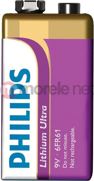 Philips Bateria PHILIPS 6FR61LB1A/10 litowa 9V 1