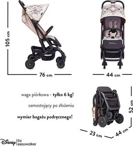 Wózek Easywalker Wózek dziecięcy Buggy XS Mickey Diamond beżowy 5