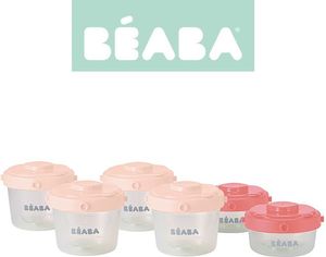 Beaba Pojemnik hermetyczny Clip różowy 6 szt. 60 i 120 ml 1