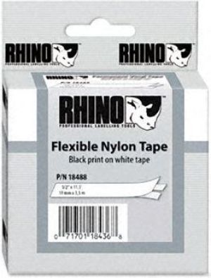 Dymo etykieta Rhino do opisu kabli i przewodów biała 18489 (S0718120) nadruk czarny 1