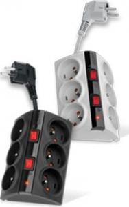 Listwa zasilająca Acar Smart przeciwprzepięciowa 6 gniazd 3 m szara (W0156) 3
