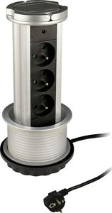 HBF Listwa zasilająca chowana w blat 3 gniazda 2