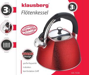 Klausberg CZAJNIK Z GWIZDKIEM KLAUSBERG 3L KB-7338 2