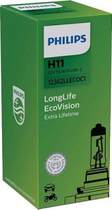 Philips ŻARÓWKA H11 12V/55W PGJ19-2 LONGLIFE ECOVISION PGJ19-2 1SZT 1
