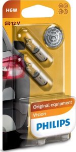 Philips ŻARÓWKA H6W 12V/6W BAX9S (HALOGENOWA) 2SZT 1