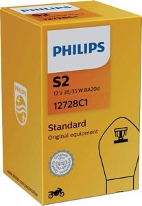 Philips ŻARÓWKA S2 12V/35/35W BA20D (Z COKOŁEM METALOWYM) 1