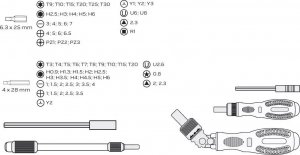 Neo Końcówki wkrętakowe z uchwytem 73 szt. (06-115) 2