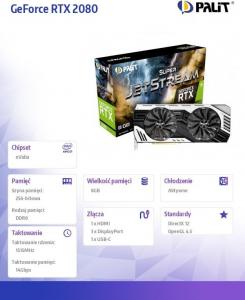 Karta graficzna Palit Geforce RTX 2080 Super Jetstream 8GB GDDR6 (256 Bit), HDMI, 3xDP, USB-C, BOX (NE62080U20P2-1040J) 10
