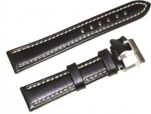 Diloy Pasek do zegarka skórzany czarny 18 mm (377.18.1) 1