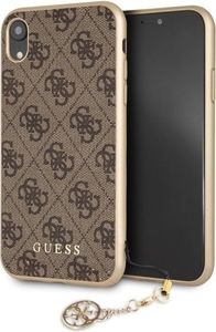 Guess GUHCI61GF4GBR iPhone Xr brown /brązowy hard case 4G Charms Collection 1
