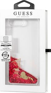 Guess Guess GUHCI8LGLHFLRA iPhone 7/8 Plus raspberry hard case Glitter Hearts 2
