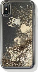 Guess Guess GUHCI8LGLHFLGO iPhone 7/8 Plus gold/złoty hard case Glitter Hearts 1
