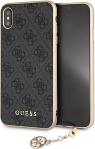 Guess Guess GUHCI65GF4GGR iPhone Xs Max grey/szary hard case 4G Charms Collection 1