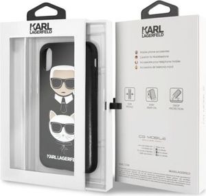 Karl Lagerfeld Karl Lagerfeld KLHCI65KICKC iPhone Xs Max hardcase czarny/black Karl & Choupette 5