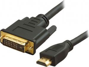 Kabel HDMI - DVI-D 1m czarny (77480) 1