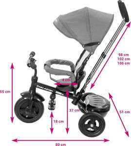 KidzMotion Rowerek trójkołowy Tobi Alex czerwony 17