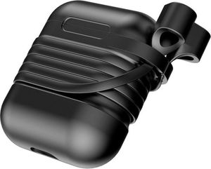 Baseus etui 2w1 pasek strap do Apple Airpods case Black 6