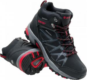 Buty trekkingowe męskie Hi-Tec Buty męskie Sakura Mid Wp Black/High Risk Red r. 42 5