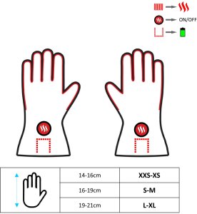 Glovii Rękawice unisex czarne r. XS/XXS 5