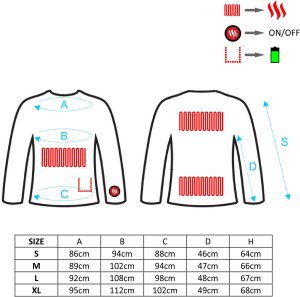 Glovii Ogrzewana bluza czerwona r. XL 6