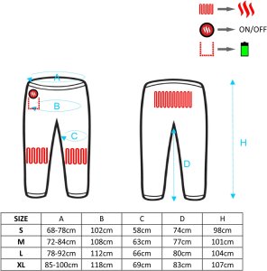 Glovii Spodnie męskie ogrzewane pomarańczowe r. XL (GP1R) 5