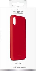 Puro Etui Icon Cover iPhone XS Max czerwone 9