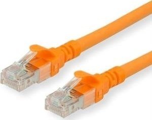 Roline ROLINE - Patch- Cable - RJ- 45 (M) to RJ- 45 (M) - 30 cm - UTP - CAT 6a - halogen free, shaped, stranded - orange (21.15.2988) 1