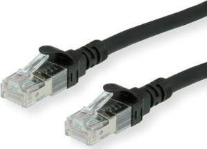 Roline ROLINE - Patch- Cable - RJ- 45 (M) to RJ- 45 (M) - 30 cm - UTP - CAT 6a - halogen free, shaped, stranded - black (21.15.2986) 1