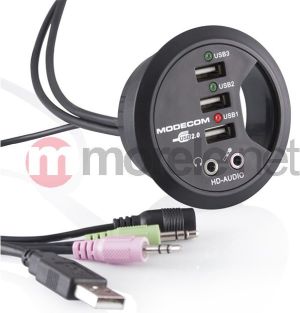 HUB USB Modecom HUB IN-DESK 60 AU 3 porty (HUB-IN60-AU) 2