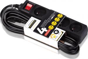Listwa zasilająca Whitenergy Standard przeciwprzepięciowa 4 gniazd 3 m czarna (8405) 2