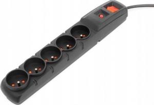 Listwa zasilająca Accura Premium Crown przeciwprzepięciowa 5 gniazd 3 m czarna (ACC4016) 1
