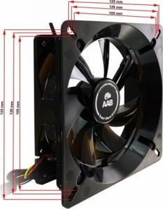 AAB Cooling Fan Adaptor 120mm do 140mm 2