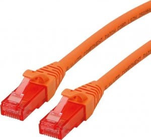 Roline ROLINE - patch cable - RJ-45 (M) to RJ-45 (M) - 10 m - UTP - CAT 6 - halogen-free, formed, stranded - orange (21.15.2577) 1