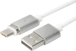 Kabel USB Vega USB-A - USB-C 1 m Biały (018927) 2