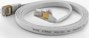 Wantec Wantec flates CAT6A FTP Patch Cable - 15 m - Cat6a - F/UTP (FTP) - RJ- 45 - RJ- 45 - white (7012) 1