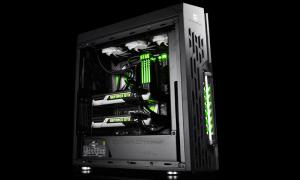 Obudowa Deepcool Genome II + chłodzenie wodne, czarno zielony (DP-ATXLCS-GEN-BKGN3) 4