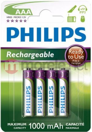 Philips Akumulator AAA / R03 1000mAh 4 szt. 2