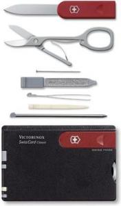 Victorinox Scyzoryk SwissCard Classic, czarna z czerwonym nożykiem 1