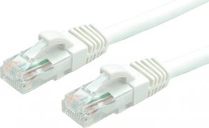 Value VALUE - Patch- Cable - RJ- 45 (M) to RJ- 45 (M) - 5 m - UTP - CAT 6a - shaped, without Haken - white, RAL 9003 (21.99.1475) 1