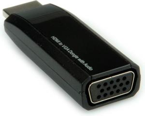 Adapter AV Roline HDMI - D-Sub (VGA) + Jack 3.5mm czarny (JAB-2429085) 1