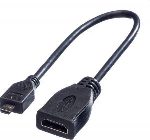 Kabel Roline HDMI Micro - HDMI 0.15m czarny (JAB-1861940) 1