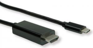 Kabel USB Roline USB-C - HDMI 1 m Czarny (JAB-3752629) 2
