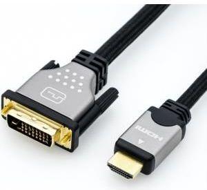 Kabel Roline HDMI - DVI-D 2m srebrny (JAB-3752615) 1