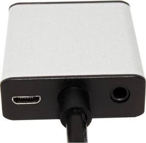Adapter AV Value HDMI - D-Sub (VGA) + Jack 3.5mm srebrny (12.99.3119) 2