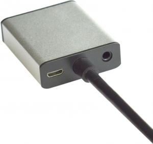 Adapter AV Value HDMI - D-Sub (VGA) + Jack 3.5mm srebrny (12.99.3119) 4