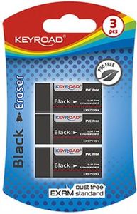 Keyroad Gumka uniwersalna Black 3szt. 1