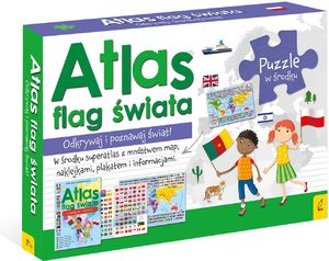 Wilga Pakiet Atlas Flagi Świata / Plakat Z Mapą / Puzzle 1