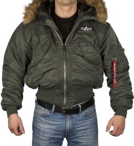 Kurtka męska Alpha Industries Alpha Industries 45P HOODED 01 SAGE GREEN - Kurtka Męska 1