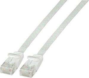 EFB Płaski kabel połączeniowy RJ45 U/UTP, kat. 6A, PVC, 0,5 m, biały 1