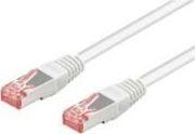 Goobay Kabel sieciowy - RJ-45-50 cm-(PiMf) - CAT 6 - bezhalogenowy, formowany - biały (814757) 1